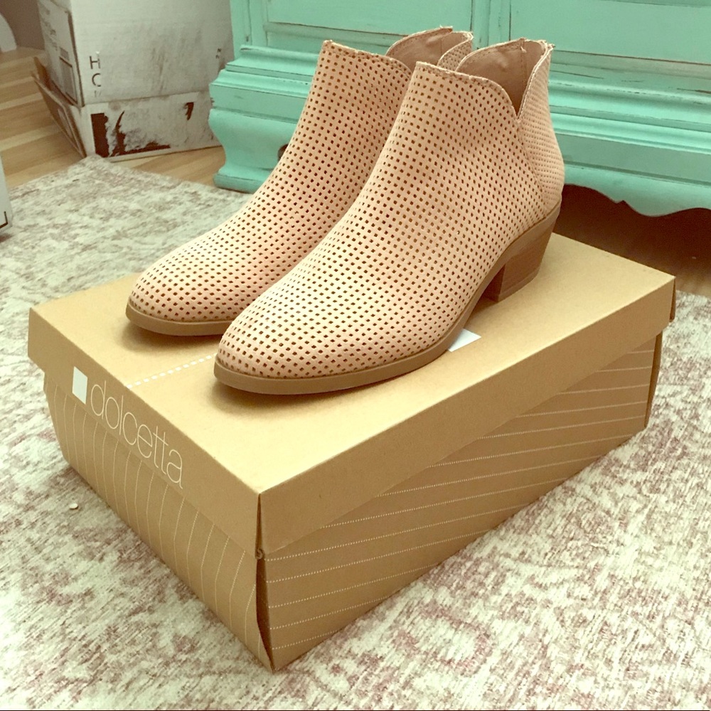 Blush colored booties